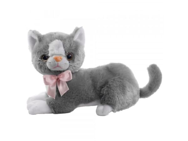 BEPPE grå Flico-katt med rosett