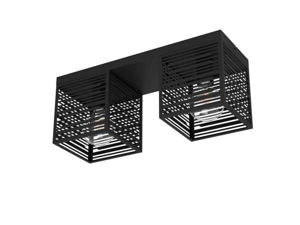 EGLO PIEDRITAS LOFT 2XE27 515X180 SORT