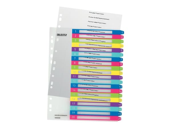 Register printbar PP A4+ 1-20 WOW-färger (set)