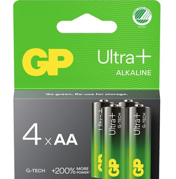 GP Ultra Plus alkaliparisto AA 15AUP/LR6 4-pack 4 kpl