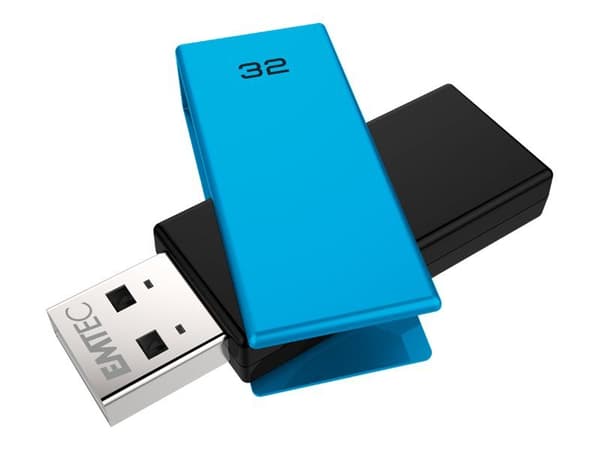 EMTEC C350 Brick 2.0 - USB-flashstasjon - 32 GB - USB 2.0 - blå