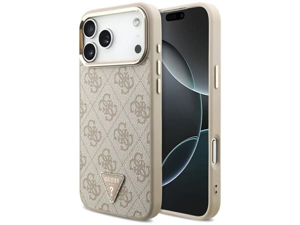 Guess 4G Triangle Logo MagSafe Case for iPhone 17 Pro Max / 18 Pro Max - Rose Gold