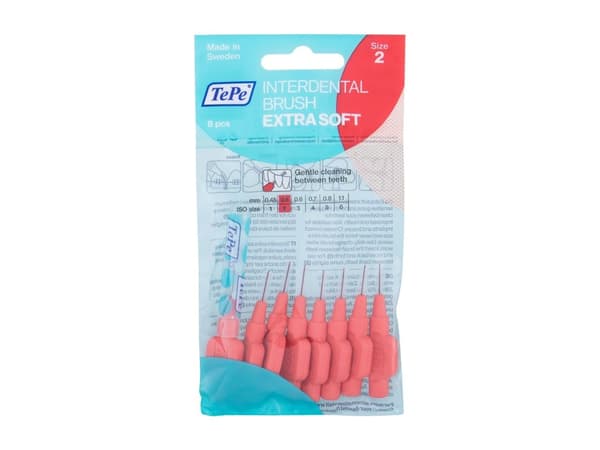TePe Extra Soft interdentale børster 0,5 mm, rød, 8 stk