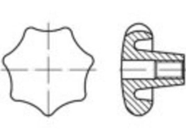 TOOLCRAFT stjernegrep messing/plast TO-5453904 10 stk