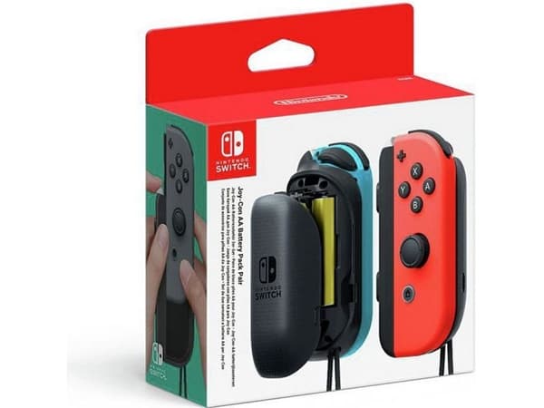 Nintendo Switch Joy-Con AA Battery Pack Pair, Setti, Nintendo Switch, Musta, Harmaa, Matta, Nintendo Switch Joy-Con, 4 kpl