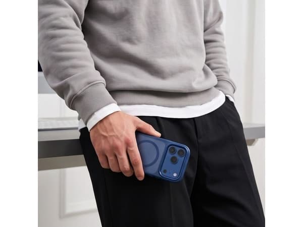 Tech-Protect Magmat Magsafe CC Case for iPhone 18 Pro / 17 Pro - Matte Navy Blue