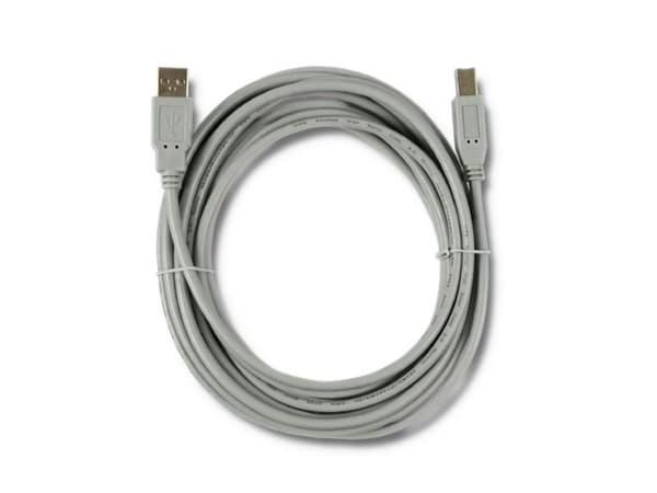 Qoltec - USB-kabel - USB (hane) till USB typ B (hane) - USB 2.0 - 5 m - grå