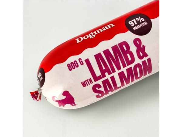 Dogman Lamb & Salmon Sausage Våtfoder för hund 800g