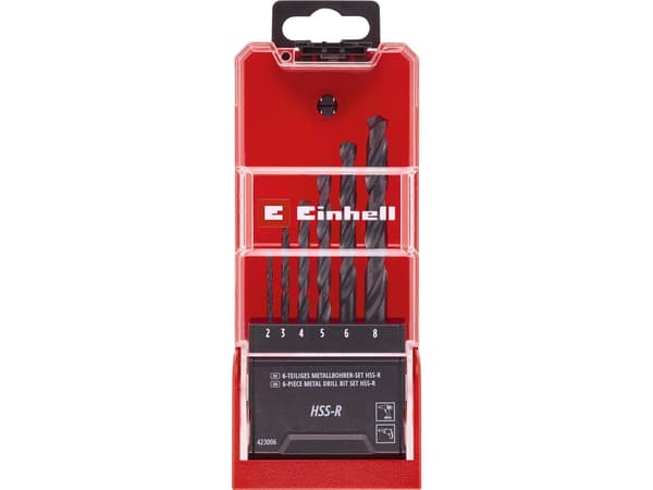 Einhell 49423006, Drill, Drill bit set, Sort, Rød, 6 stykker