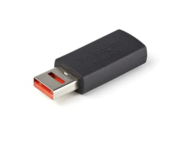 StarTech.com Secure Charging USB Data Blocker Adapter, Male to Female USB-A Charge-Only Adapter, No-Data Charge/Power-Only Adapter for Phone/Tablet...