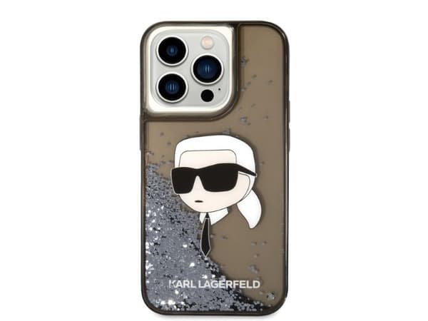 Karl Lagerfeld Glitter Karl’s hode- etui til iPhone 14 Pro Max - svart