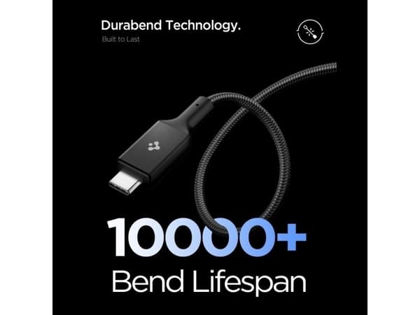 Spigen Essential EB24015CC USB-C till USB-C 240W kabel 150 cm - sort