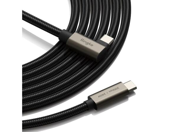Ringke USB-C til USB-C-kabel 2 m svart (RGK11762)