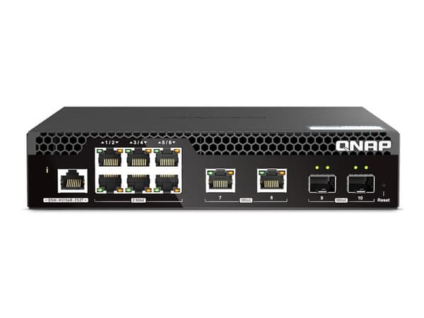 QNAP Web Managed Series - Switch - Halvbredd, lager 2 - Hanterad - Rackmonterbar