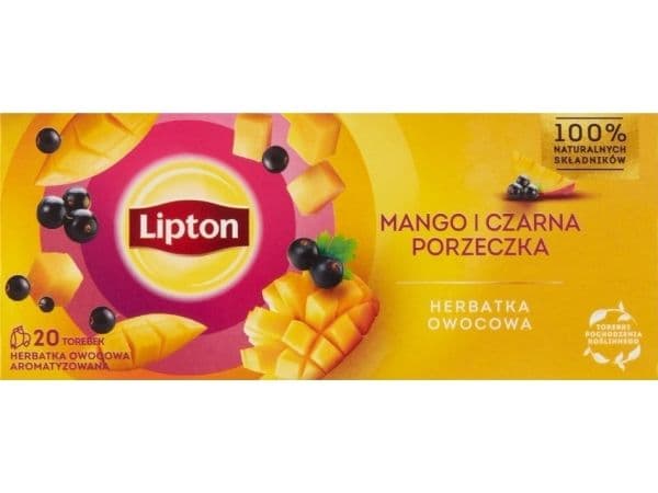 Lipton teblanding mango og solbær 34 g (20 poser)