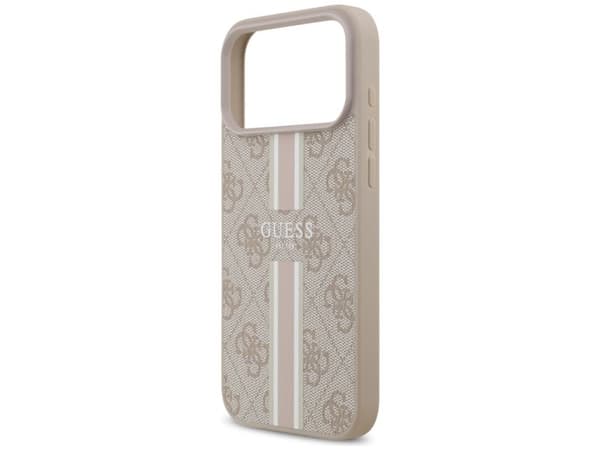 Guess 4G Printed Stripes MagSafe-deksel til iPhone 17 Pro Max - rosa