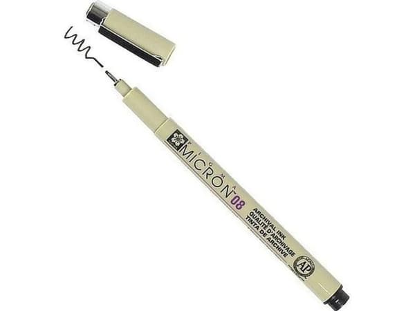 BRUYNZEEL SAKURA Sakura Pigma 08 Micron Thin Pen 49 Black 0,5mm