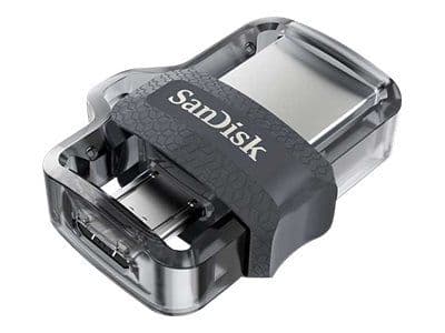 SanDisk Ultra Dual - USB-flashstasjon - 64 GB - USB 3.0 / micro USB