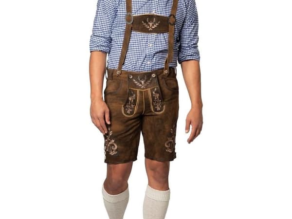 Brune korte lederhosen