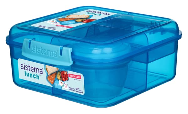 Sistema Bento Cube matboks 1,25 l blå