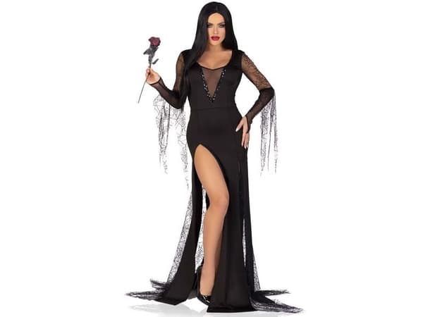 Sexy Spooky Morticia-dräkt