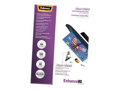 Laminointitaskut Fellowes SuperQuick, A4, 80 µm, 100 kpl.
