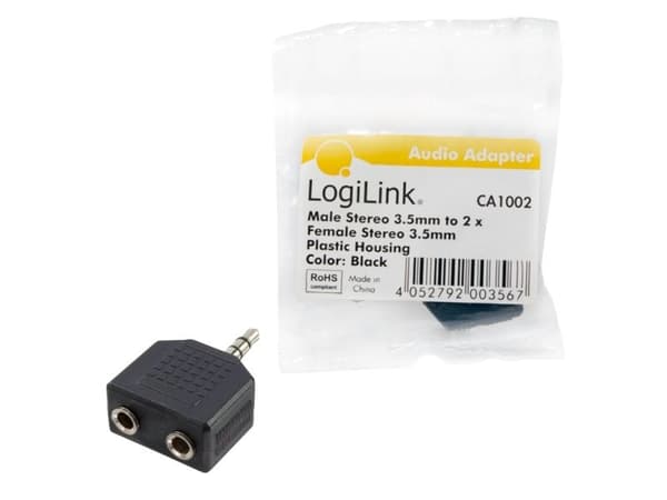 LogiLink CA1002, 3.5mm, 2x3.5mm, Lajittelu