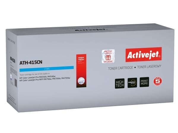 Activejet ATH-415CN CHIP, 2100 sidor, Cyan, 1 styck
