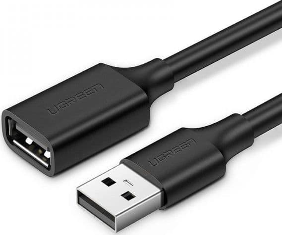 USB 2.0 -jatkojohto UGREEN US103, 1,5 m (musta)