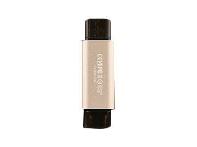 Transcend JetFlash 930C - USB-minne - 128 GB - USB 3.2 Gen 1 / USB-C - guld