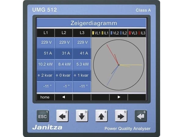 Janitza UMG 512-PRO analysator for spenningskvalitet