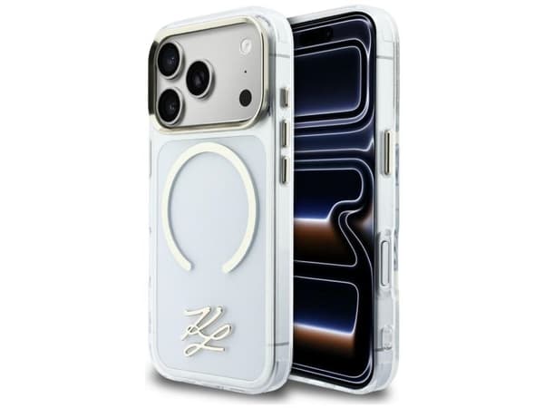 Karl Lagerfeld IML KL Script Logo MagSafe-etui for iPhone 17 Pro Max - klar