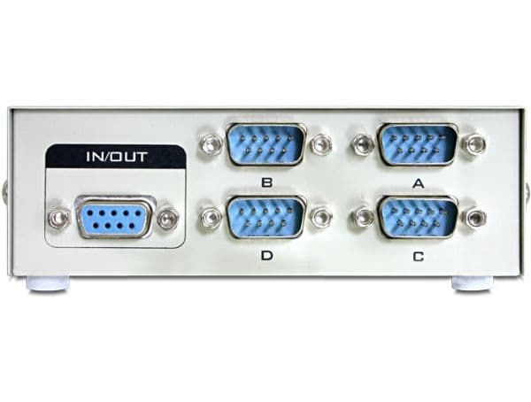 Delock - Switch - 4 x seriell - stasjonær