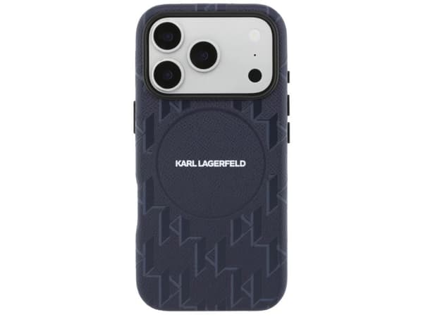 Karl Lagerfeld monogramlogo MagSafe-deksel til iPhone 17 Pro - blå