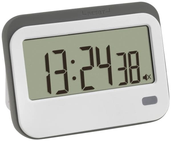 TFA Dostmann Digital Timer med stoppur och väckarklocka Timer Vit, Grå digital (38.2052.02)