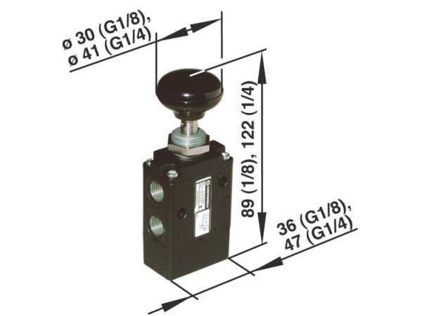 IMI NORGREN inline-ventil 03060402 -0,9 til 10 bar 1 stk