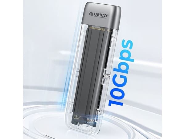 M.2 NVME USB-C 3.2 10Gbps -asematasku - harmaa
