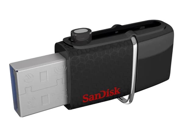 SanDisk Ultra Dual - USB-flashstasjon - 64 GB - USB 3.0 / micro USB