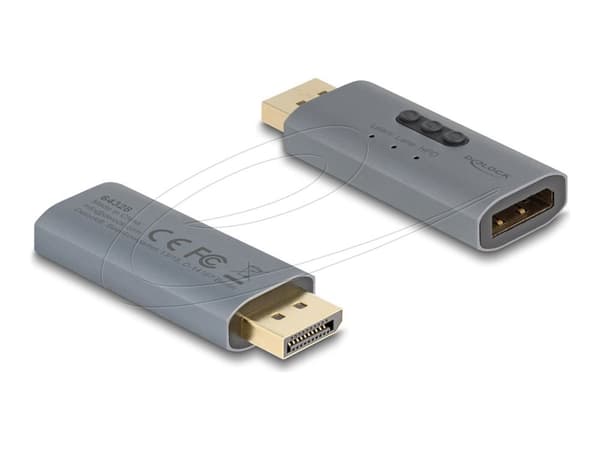 Delock - EDID-leser/skriver - DisplayPort - antrasitt