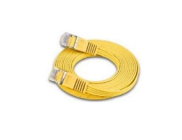 CAT6 slim patch-kabel, U/UTP, flat, gul