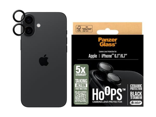 PanzerGlass Hoops Ceramic LensProtector iPhone 16 6.1" / 16 Plus 6.7" 1281
