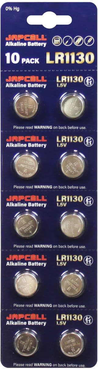 Japcell Alkaline LR1130 batterier - 10 stk.