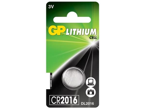 Gp cr2016 batteri stk.