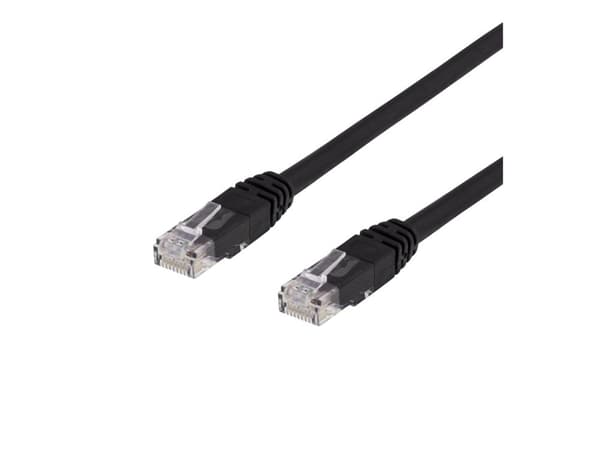 DELTACO UTP Cat6 patchkabel, LSZH, 0.5m, svart