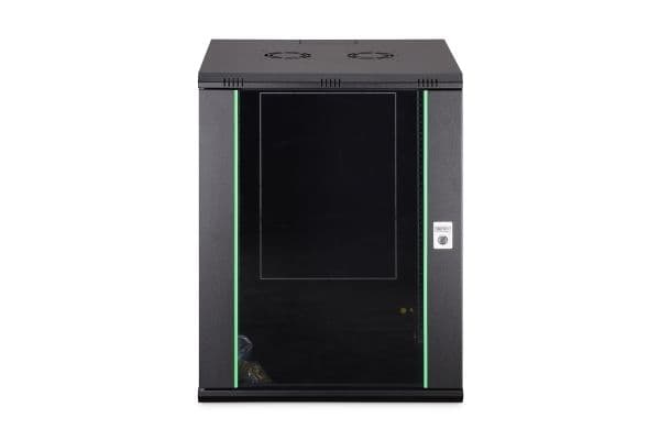 DIGITUS Dynamic Basic DN-19 12U-6/6-EC-SW - Rack skåp - väggmontering - svart, RAL 9005 - 12U - 19"