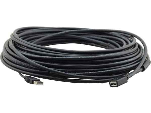 Kramer Electronics CA-UAM/UAF-25, 7,6 m, USB A, USB A, USB 2.0, Uros/naaras, Musta