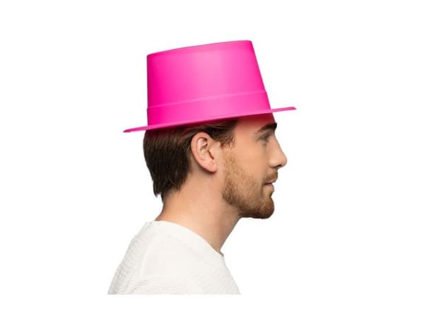 Neonpinkki silinterihattu UV