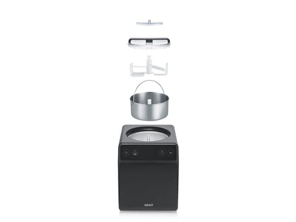 Graef IM706EU, Kompressor-iskremmaskin, 2 l, 1 boller, Sort, -18 - 35 °C, Rustfritt stål