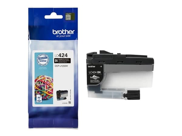 Brother LC424BK - Svart - original - bläckpatron