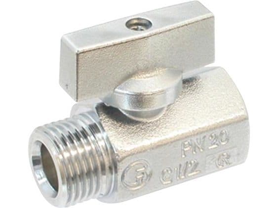 Mini 581 ventil, rødgods, muffe/nippel, 1/2", kraftig model